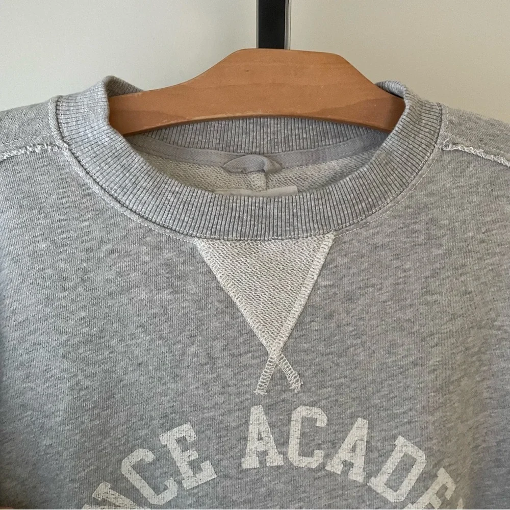 Aerie Dance Academy Big Chill Crew Sweatshirt Pullover Oversized Grey Size Small - Picture 8 of 9